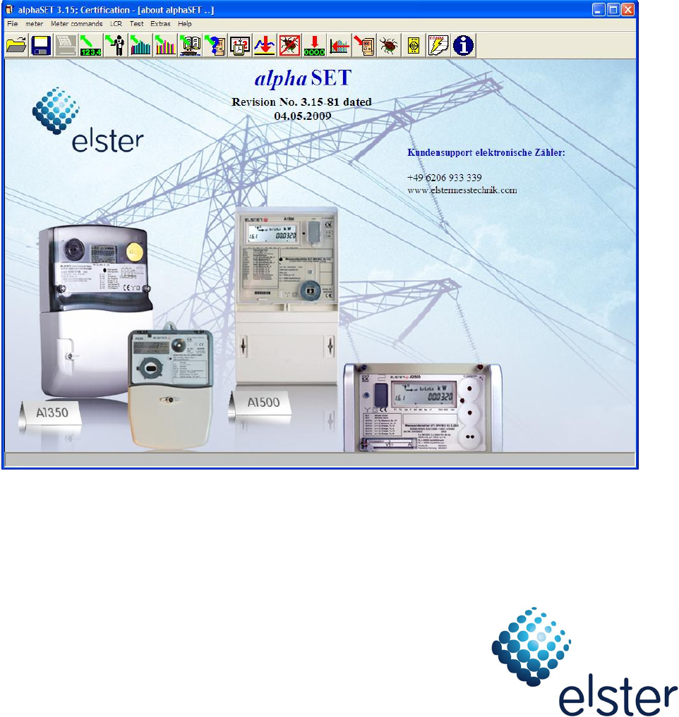 Elster Alphaset Software